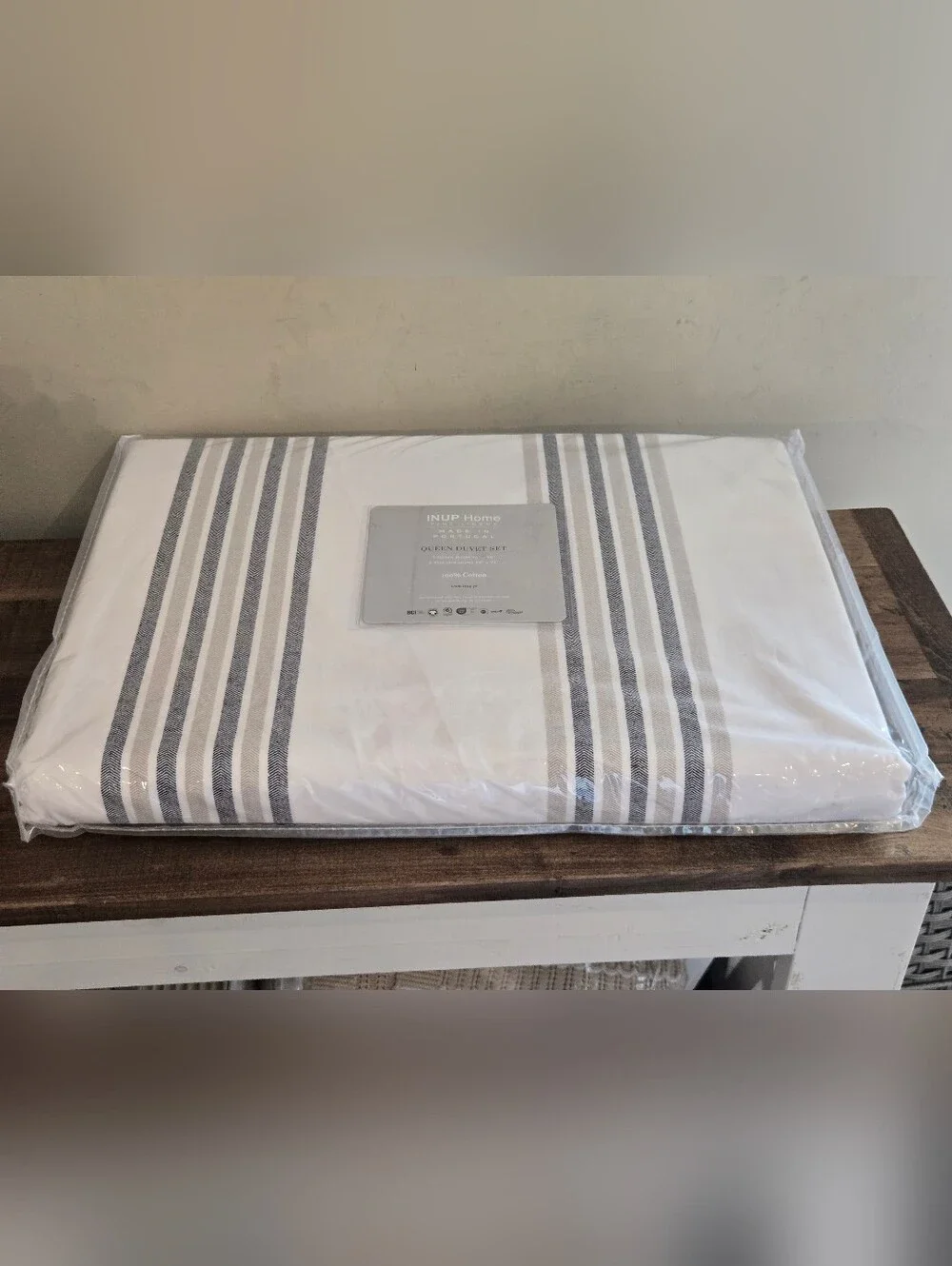 INUP Home 100% Cotton Duvet Cover Set Queen Duvet With 2 Shams